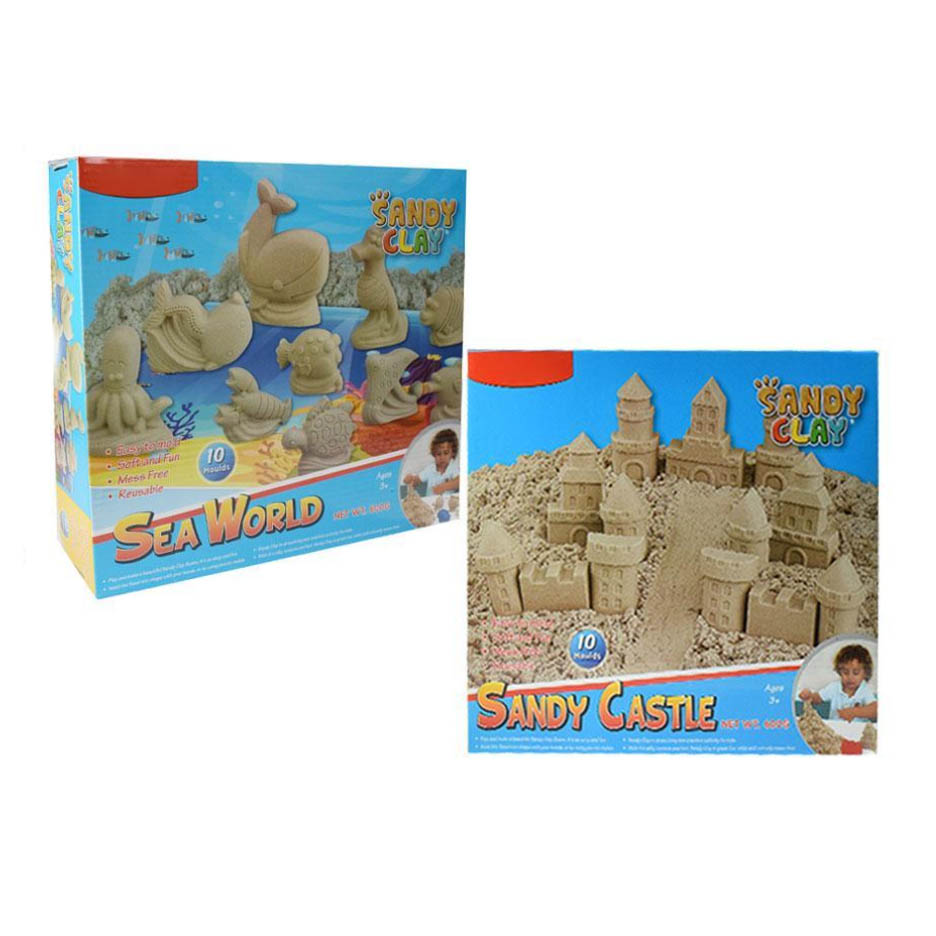 SANDY CLAY SET ASSORTED STYLES 10 MOULDS
