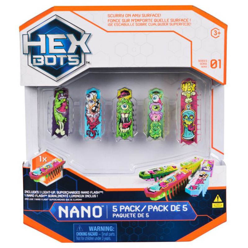 HEXBOT FLASH NANO 5PK ASSORTED COLORS AND STYLES