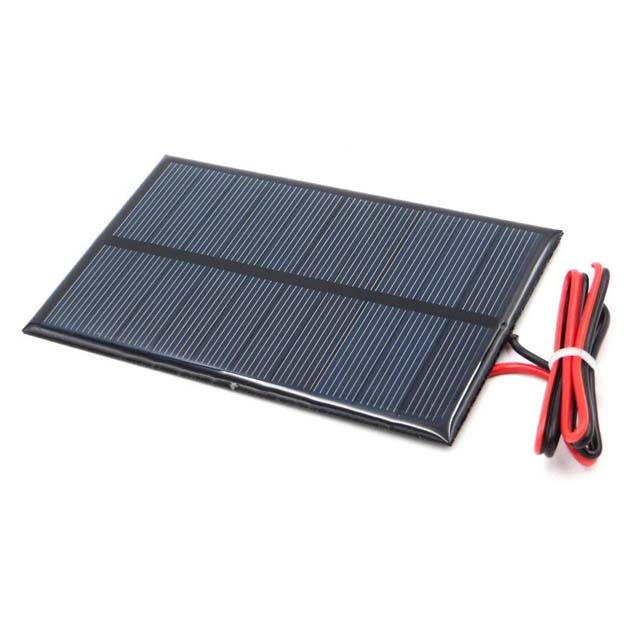 SOLAR PANEL 5V 250MA 4.3X2.7IN WITH WIRES