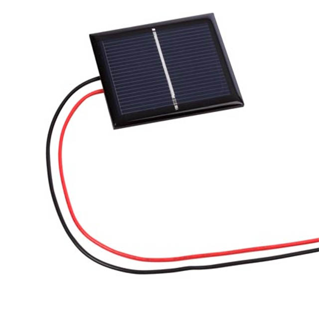 SOLAR PANEL .5V 400MA 1.7X1.5IN WITH WIRE