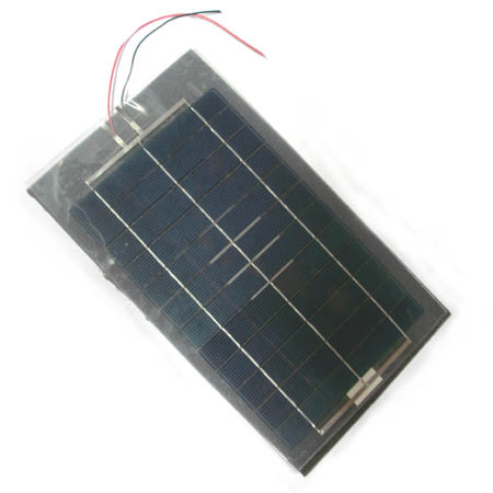 SOLAR PANEL 6V 900MA 7X12IN FLEXIBLE WITH WIRES