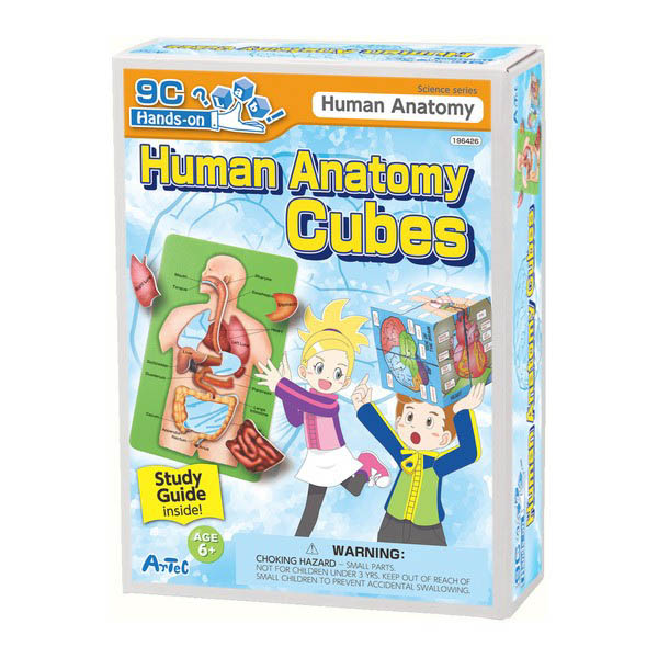 HUMAN ANATOMY CUBES WITH GUIDEBOOK