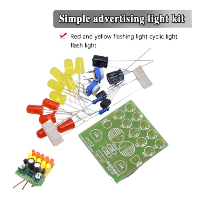 SIMPLE ADVERTISING LIGHTS KIT RED AND YELLOW FLASHING LIGHTS