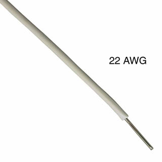 WIRE SOLID 22AWG 100FT WHITE TR64 TC PVC FT1 300V 105C