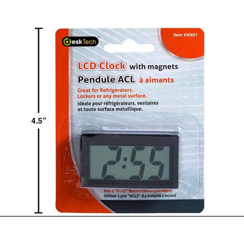 TABLE CLOCK DIGITAL LCD WITH MAGNETS