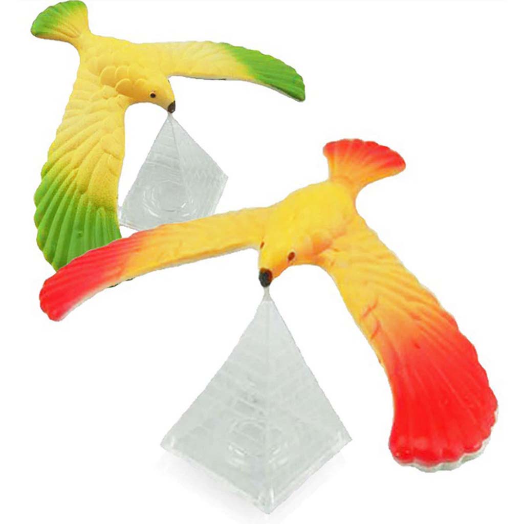 BALANCING BIRD-CENTER OF GRAVITY W/PYRAMID STAND ASSORTED COLOR