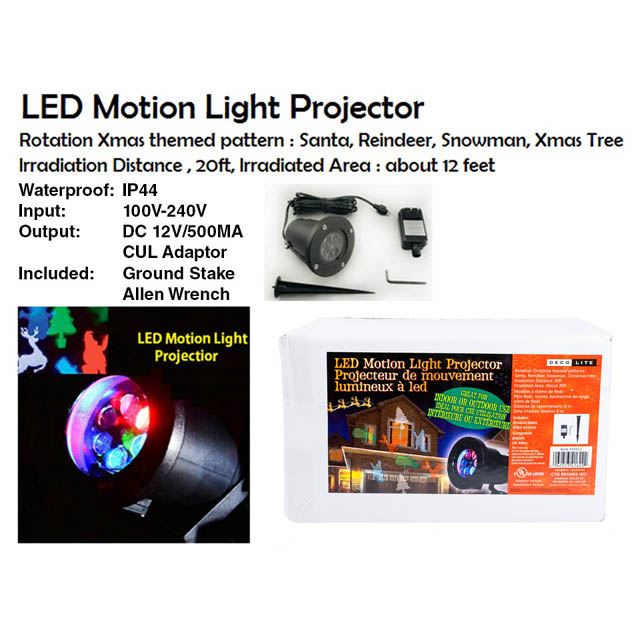 LED MOTION LIGHT PROJECTOR INDOOR/OUTDOOR