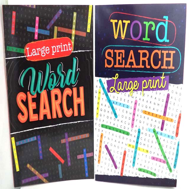 WORD SEARCH LARGE PRINT 2 BOOKS PER SET