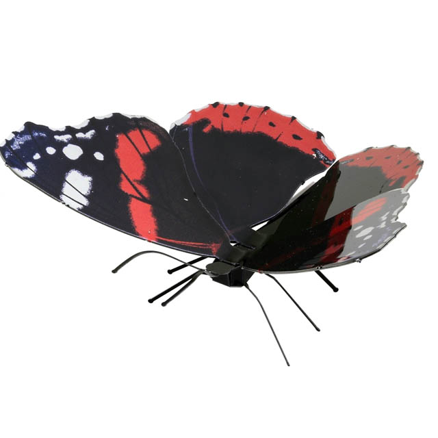 BUTTERFLY RED ADMIRAL METAL EARTH 3D METAL MODEL KITS