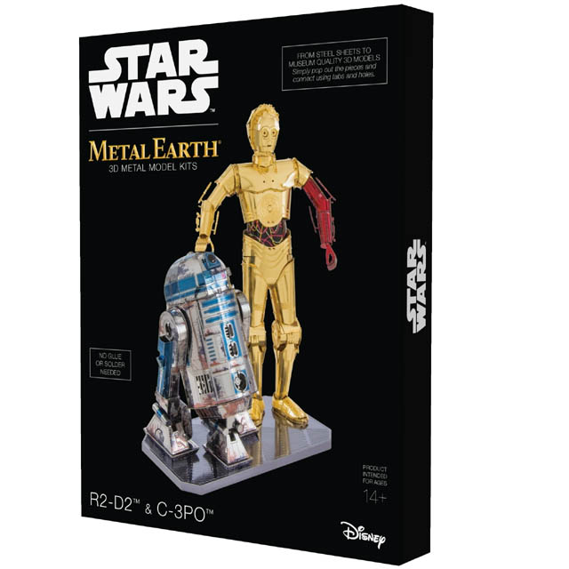 STAR WARS R2-D2 & C-3PO METAL EARTH 3D METAL MODEL KITS
