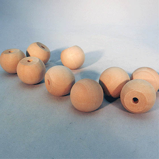 BEADS WOOD BALL KNOBS FOR JEWELRY PCS/PKG