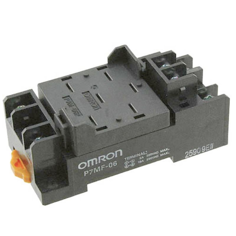 RELAY SOCKET 6P SQR SCREW 15A 250VAC DIN/CHMT FOR OMRON MKS1X
