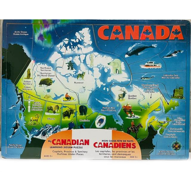 CANADA WOODEN JIGSAW PUZZLE 15.75 X 11.75IN