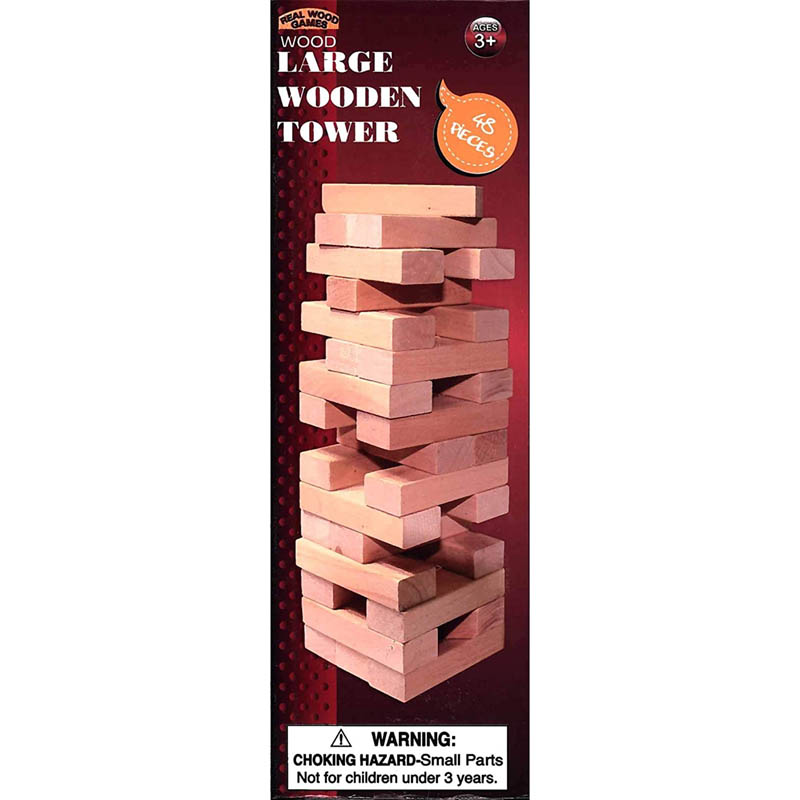 WOOD TOWER LARGE 48 PIECES 