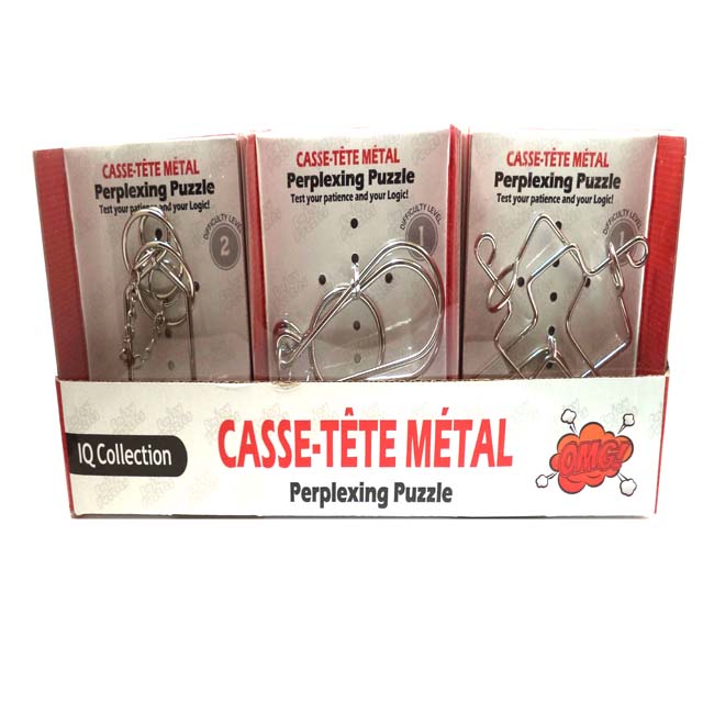 METAL PERPLEXING PUZZLE ASSORTED 