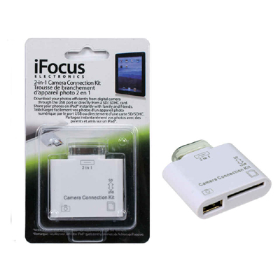 CAMERA CONNECTION KIT FOR IPAD 2-IN-1 USB/SD CARD SELECTOR