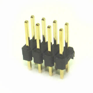 DIPHDR 2.5MM 8P BRST 3/6 GOLD BLACK PCS/PKG