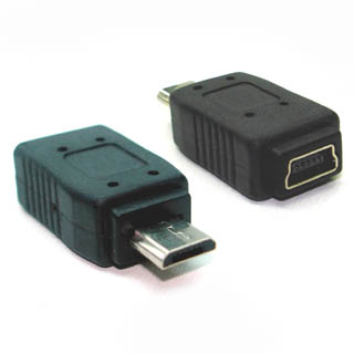 USB ADAPTER MICRO MALE TO MINI USB B FEMALE