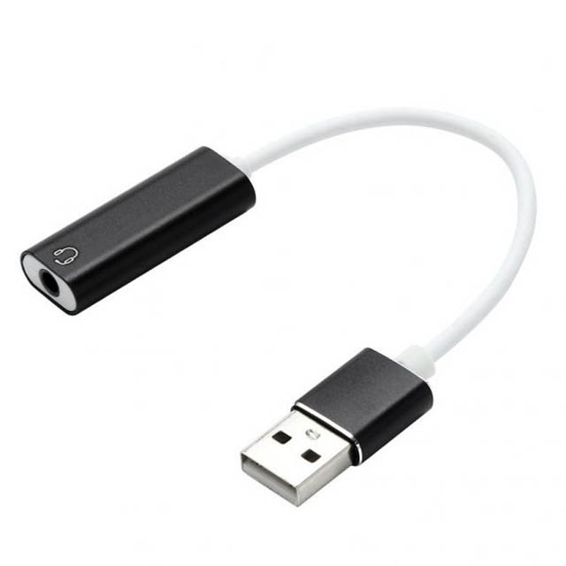 USB ADAPTER A MALE 2.0 TO 3.5MM JACK