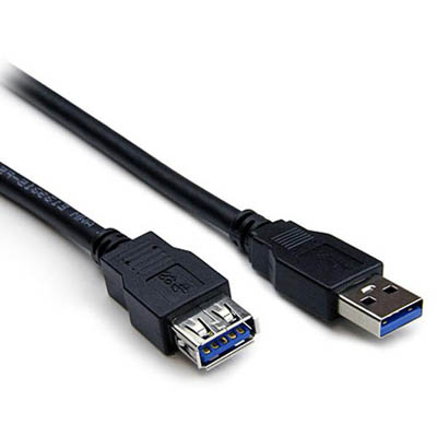 USB CABLE 3.0 A-A MALE/FEMALE 6FT BLACK