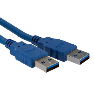 USB CABLE 3.0 A-A MALE/MALE 6FT SHIELDED BLUE