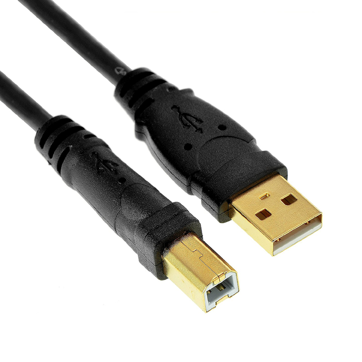 USB CABLE A-B MALE/MALE 10FT BLK 