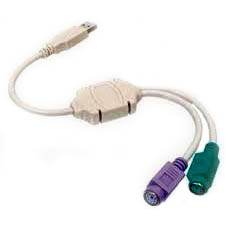 USB CABLE A MALE-2XPS2 FEM 