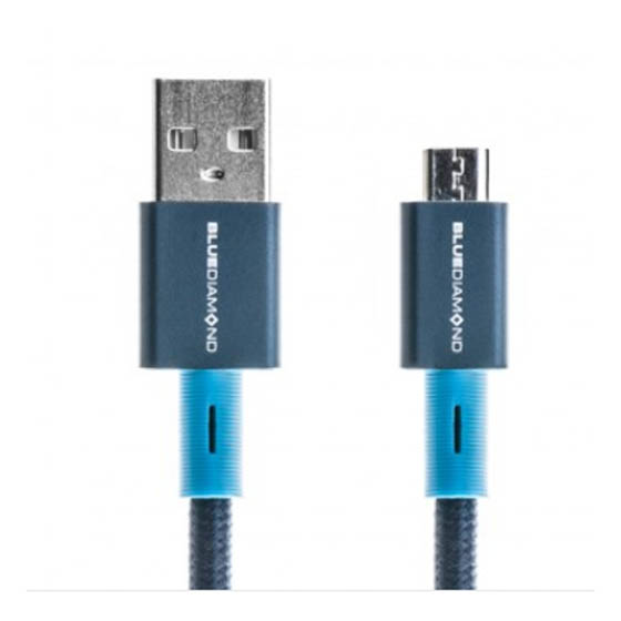 USB CABLE A MALE TO MICRO B MALE 3FT BLUE