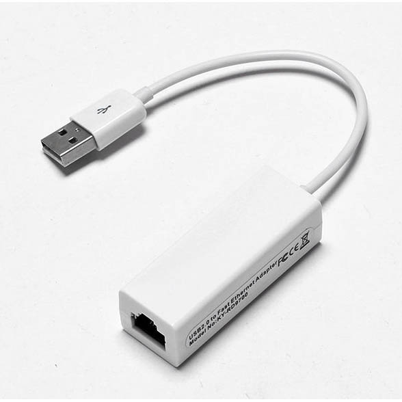 USB ADAPTER A MALE TO RJ45 WHT USB 2.0 TO ETHERNET W/WIRE 5IN