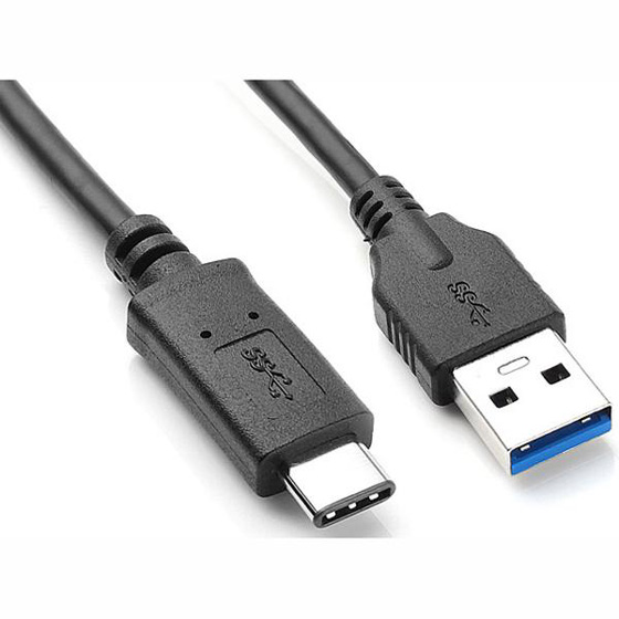 USB CABLE A MALE 3.1 TO C MALE 3FT BLK