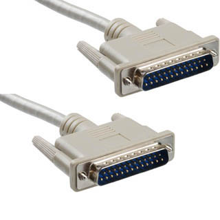 SERIAL CABLE DB25M/M 25FT STRAIGHT