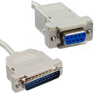 AT MODEM CABLE DB9F/25M 6FT 1 - 8  | 5 - 7  |