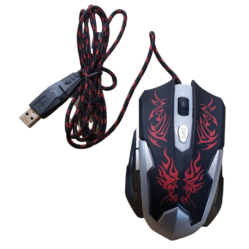 MOUSE GAMING OPTICAL USB3.0 2400 DPI 6 BUTTONS 1.5M