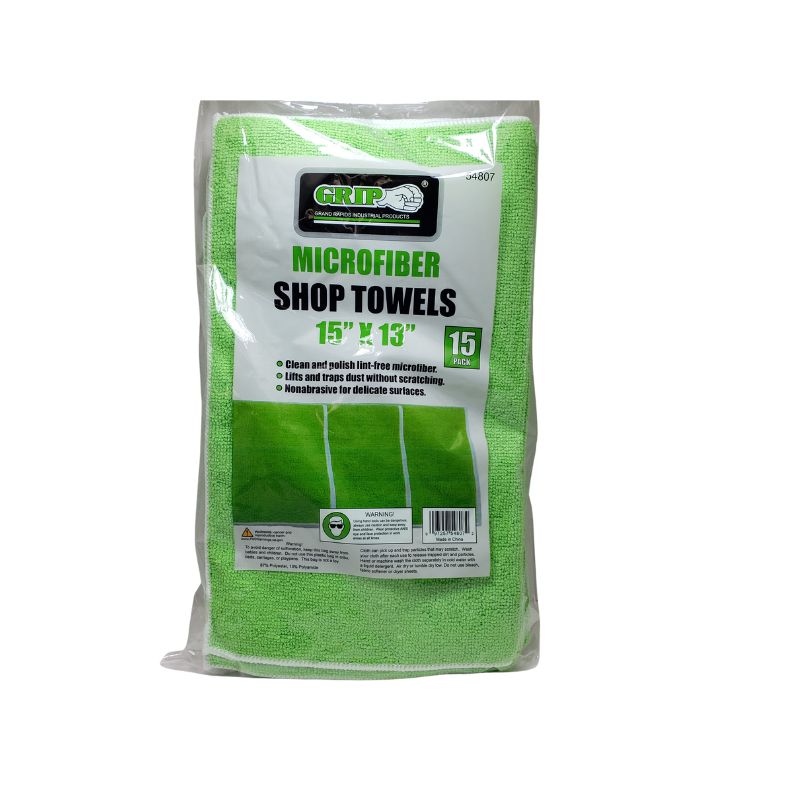 MICROFIBRE TOWELS 15X13IN GRN 