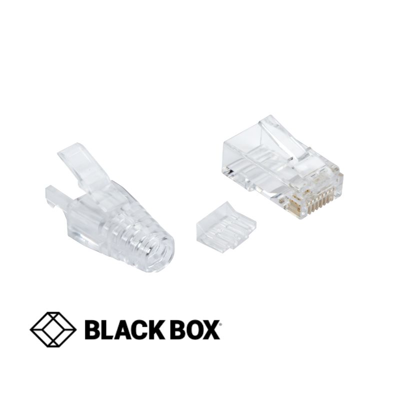 MODULAR PLUG 8P8C SOL CAT6A RND WITH SNAGLESS BOOT AND GUIDE PCS/PKG