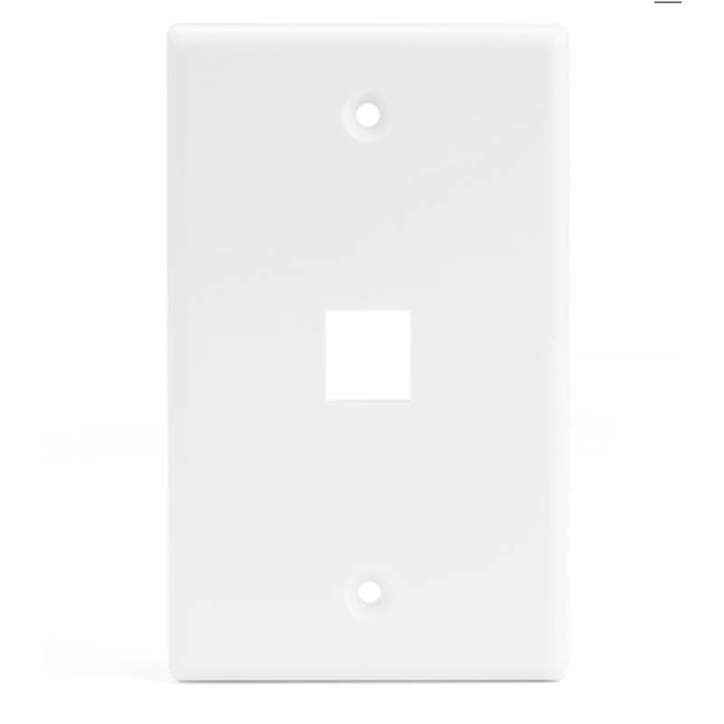 WALL PLATE 1PORT WHITE 