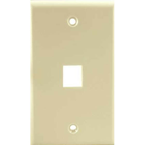 WALL PLATE 1PORT IVORY 