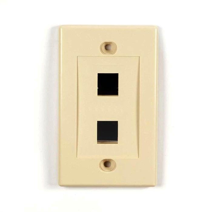 WALL PLATE 2PORT IVORY DESIGN 