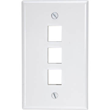 WALL PLATE 3PORT WHITE 