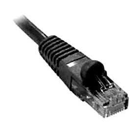 PATCH CORD CAT5E BLK 6IN SNAGLESS BOOT