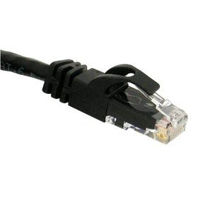 PATCH CORD CAT5E BLK 10FT SNAGLESS BOOT