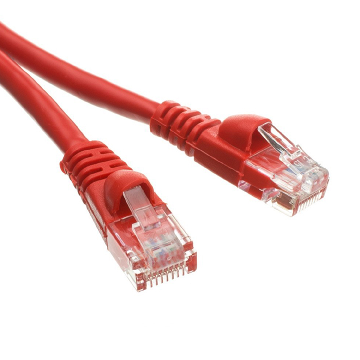 PATCH CORD CAT5E RED 1FT 