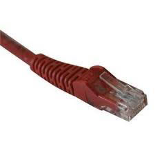 PATCH CORD CAT5E RED 10FT SNAGLESS BOOT