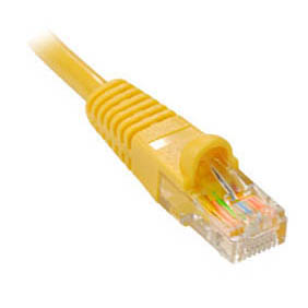 PATCH CORD CAT5E YEL 3FT SNAGLESS BOOT PCS/PKG