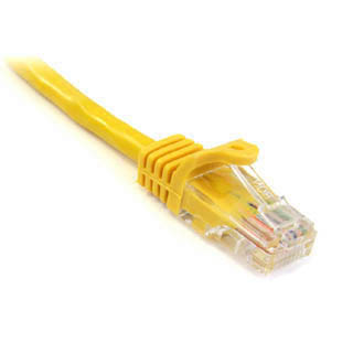 PATCH CORD CAT5E YEL 10FT SNAGLESS BOOT