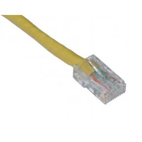 PATCH CORD CAT5E YEL 7FT NO BOOT