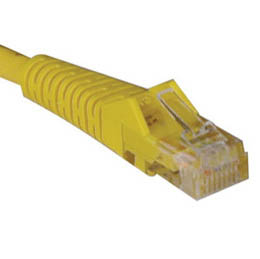 PATCH CORD CAT6 YEL 10FT SNAGLESS BOOT