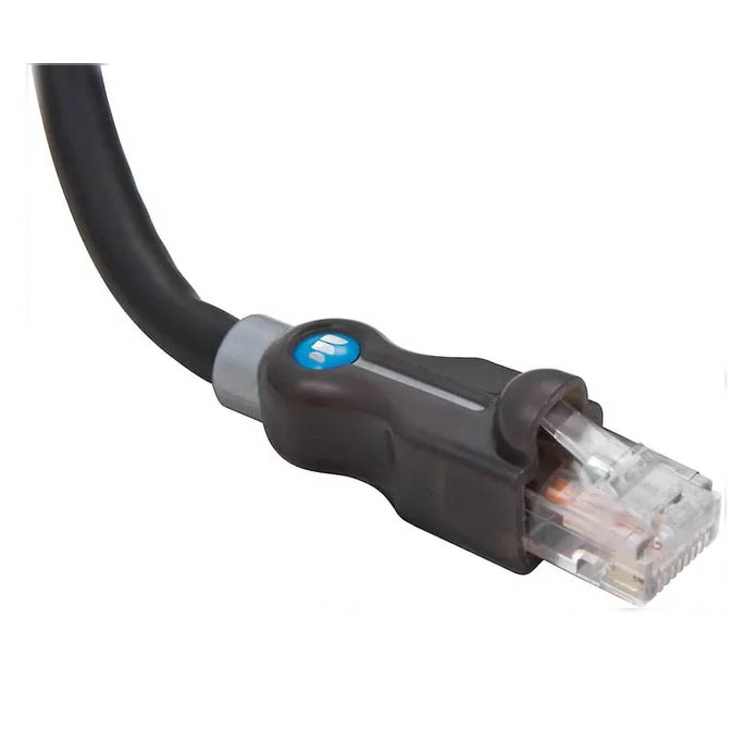 PATCH CORD CAT6 BLK 12FT SNAGLESS BOOT