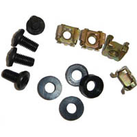 RACK MOUNT SCREWS M6 W/WASHER AND CLIP NUTS PCS/PKG