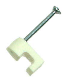 CABLE CLAMP TELEPHONE WITH NAIL 5.5MM WHITE PCS/PKG